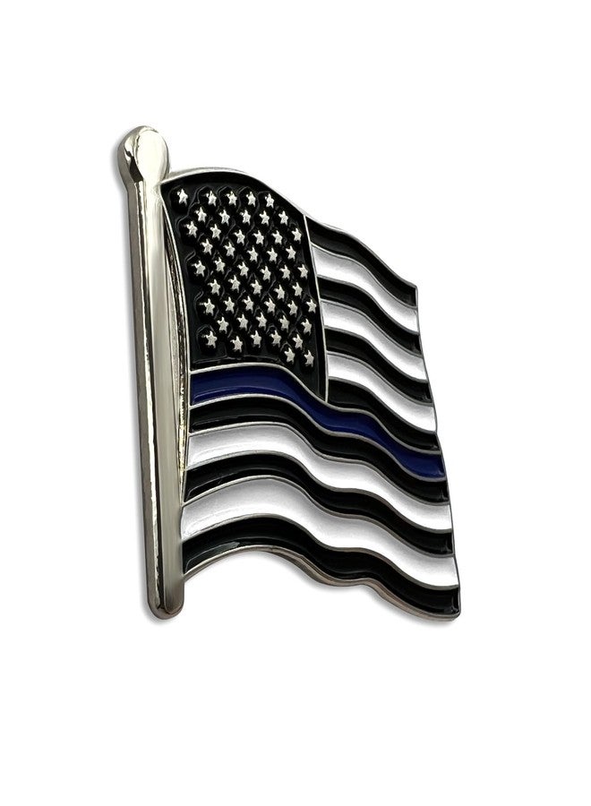 PinMaze Blue Thin Line US Flag - USA American Lapel Pin Series - Image 2